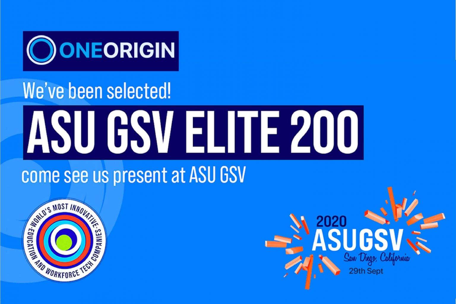OneOrigin selected by ASU GSV | Elite 200